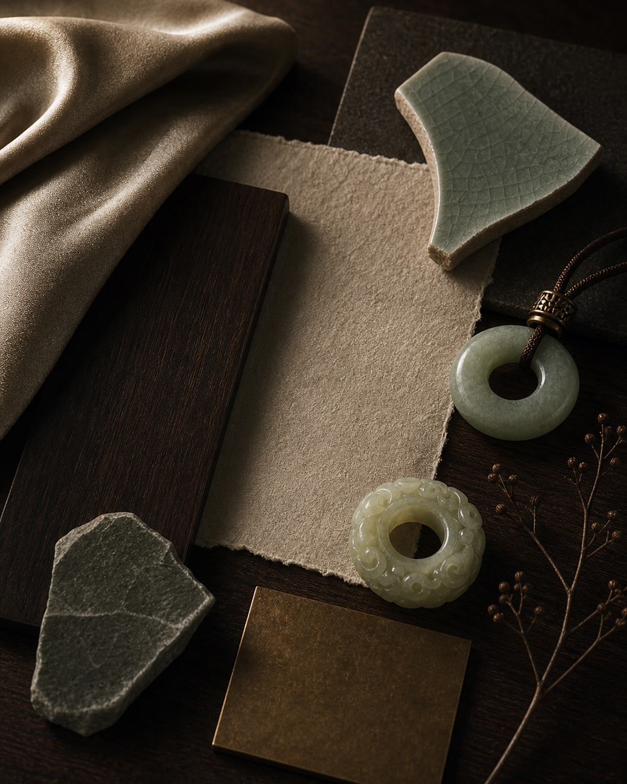 A material board used to guide final presentation.